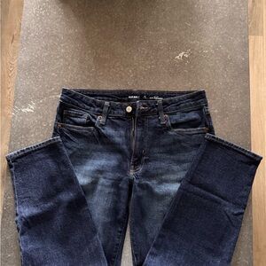 Women's Dark Blue Jeans 10p mid-rise o.g straight leg